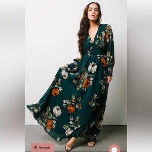 NWT Baltic Born Green Floral Maxi Dress